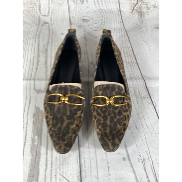 New Veronica Beard Champlain Chain Leopard Loafer Women's 6.5 - Picture 3 of 7